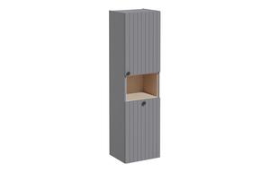 VitrA Root Groove 40cm 2 Door Semi-Tall Unit w/Laundry Basket (RH Hinge) - Matt Grey